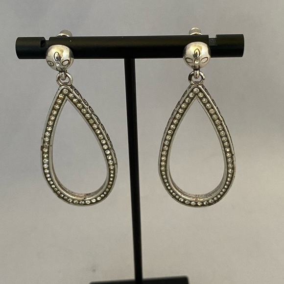 Brighton Jewelry - Brighton silver tone teardrop dangle earrings